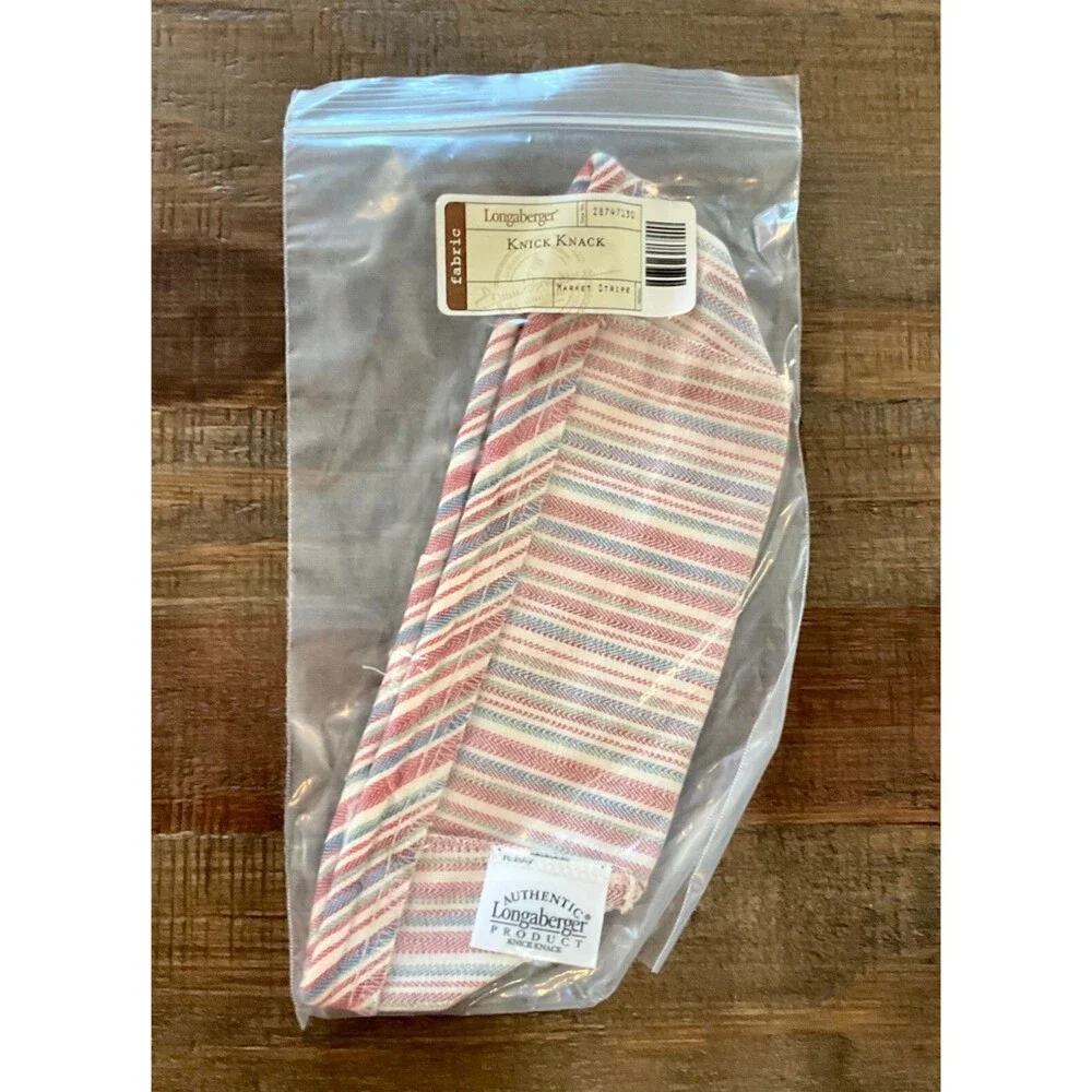NEW Longaberger Market Stripe Fabric Liner for Knick Knack Basket #28747130